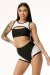 Polerina Haut LUX Noir/Blanc S