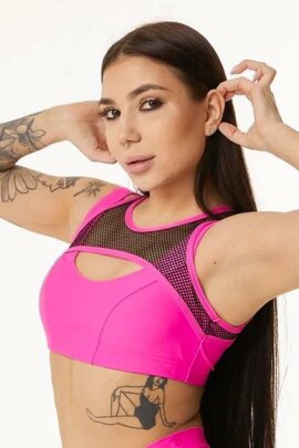 Polerina Haut LUX Rose vif/Noir XL