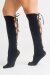 Chaussettes hautes à lacets Zasha Polewear Noir