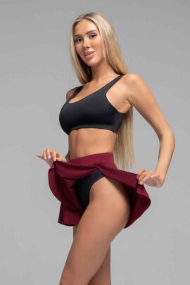 i-Style Jupe évasée Sport Rouge foncé S