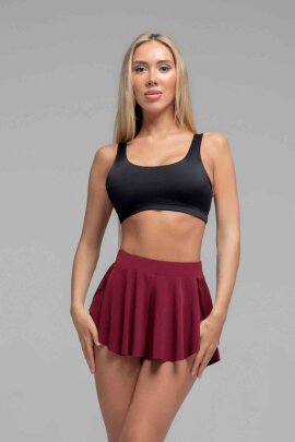 i-Style Jupe évasée Sport Rouge foncé M