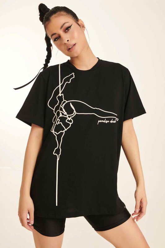Paradise Chick Supreme Pole Dancer T-Shirt Noir