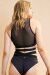 Lunalae Haut Naomi Col rond Noir L