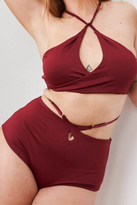 Lunalae Short taille haute Bailey ajustable Bourgogne M