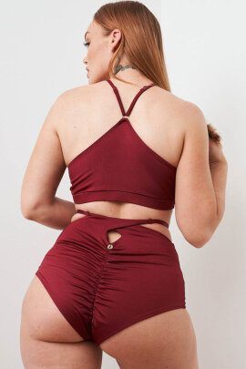 Lunalae Short taille haute Bailey ajustable Bourgogne M