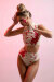 Oksa Wear Haut Flower Blanc S
